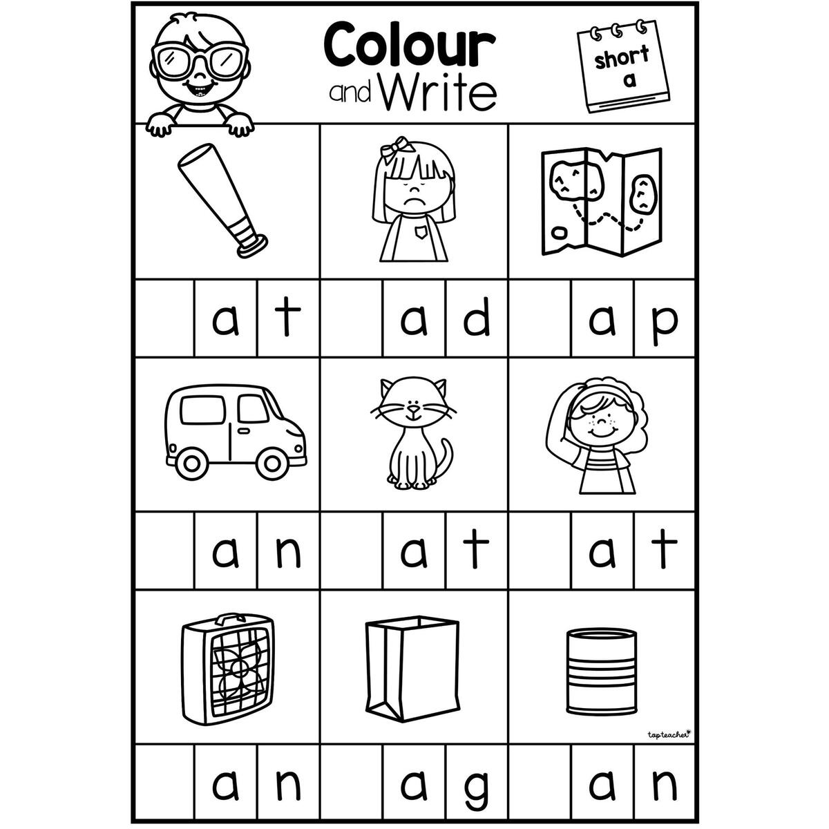Colour Write Initial Sound CVC Worksheets Top Teacher Colour Write Initial Sound CVC Worksheets Top Teacher