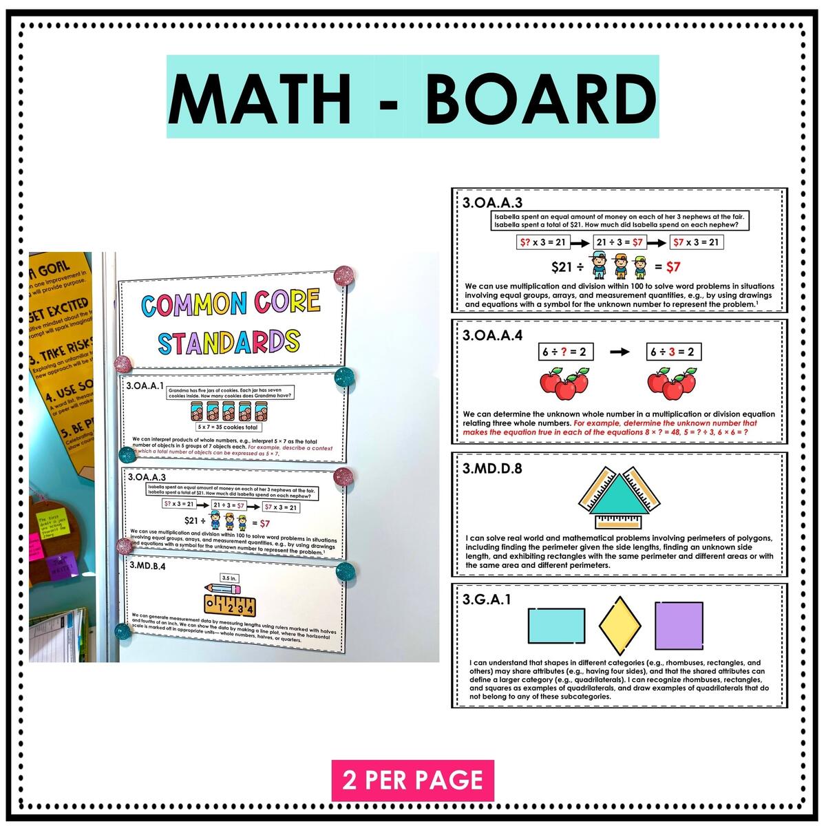Common Core Standards I Can And We Can Statements 3rd Grade ELA Math Rockin Resources