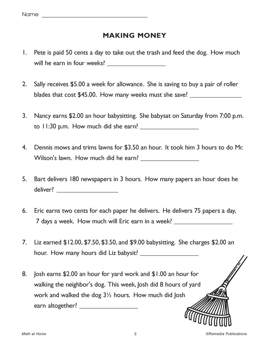 CONSUMER MATH AT HOME Life Skills Word Problems Made By Teachers