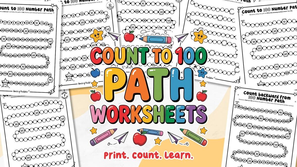 Count To 100 Number Path Worksheets World Of Printables