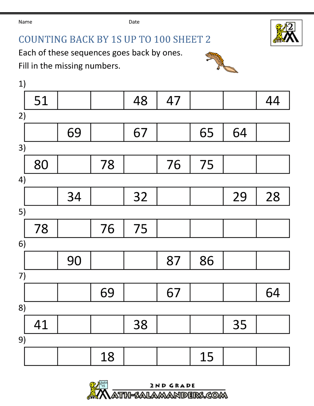 Count To 1000 By Ones Worksheets Count To 1000 By Ones Worksheets