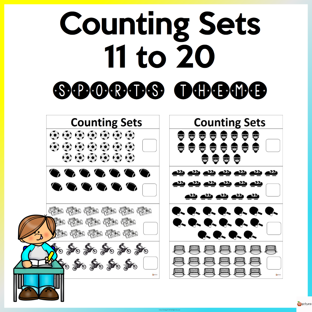 Counting Sets 11 To 20 Worksheets Sports Theme Made By Teachers Counting Sets 11 To 20 Worksheets Sports Theme Made By Teachers