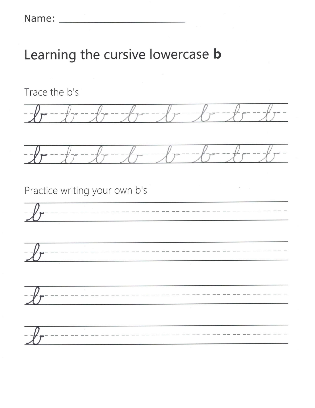Cursive B How To Write A Lowercase B In Cursive Cursive B How To Write A Lowercase B In Cursive