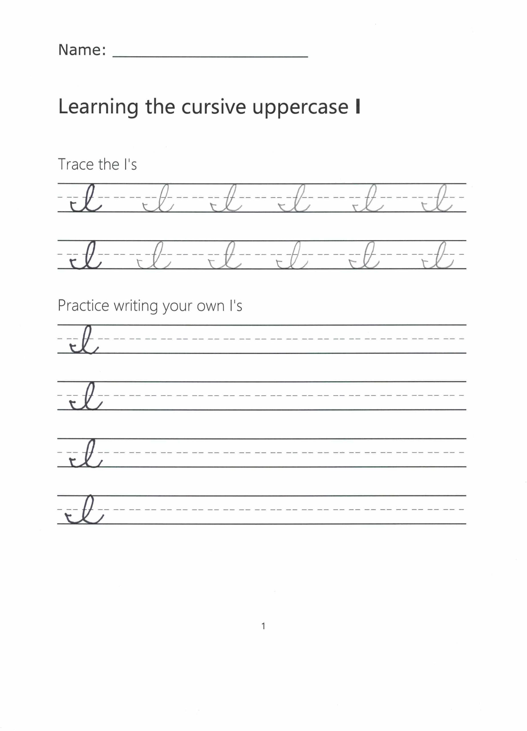 Cursive I How To Write A Capital I In Cursive Cursive I How To Write A Capital I In Cursive
