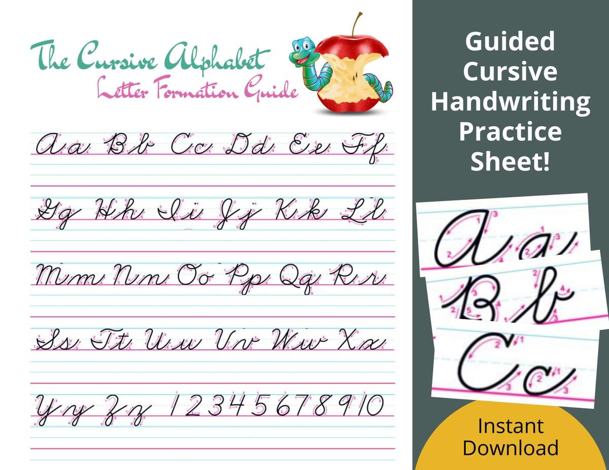 Cursive Letter Handwriting Practice Guide Guided Practice For Learning To Write Cursive Etsy Cursive Handwriting Workbook For Kids Cursive Alphabet Letter Guide And Letter Tracing Practice Book For Beginners Paperback Walmart