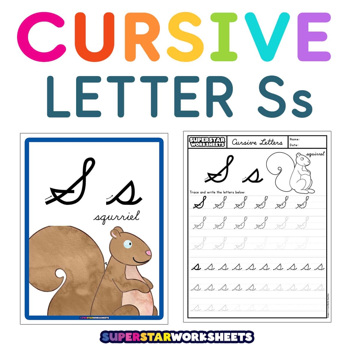 Cursive S Superstar Worksheets