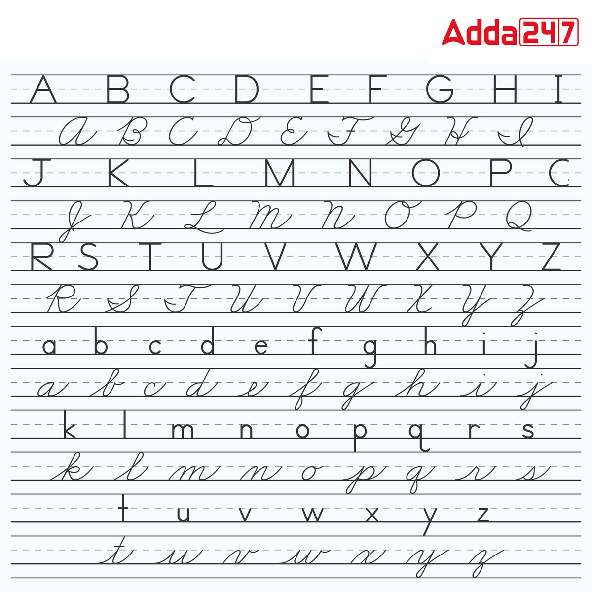 Cursive Writing A To Z Capital And Small Cursive Letters
