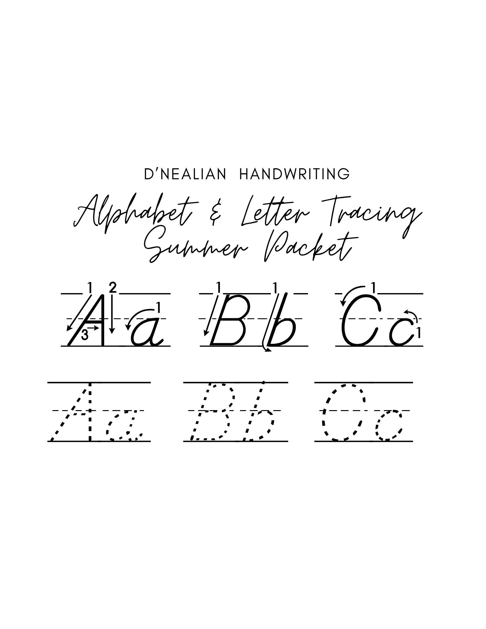 D Nealian Handwriting Tracing An Alphabet Tracing Guide Etsy D Nealian Handwriting Tracing An Alphabet Tracing Guide Etsy