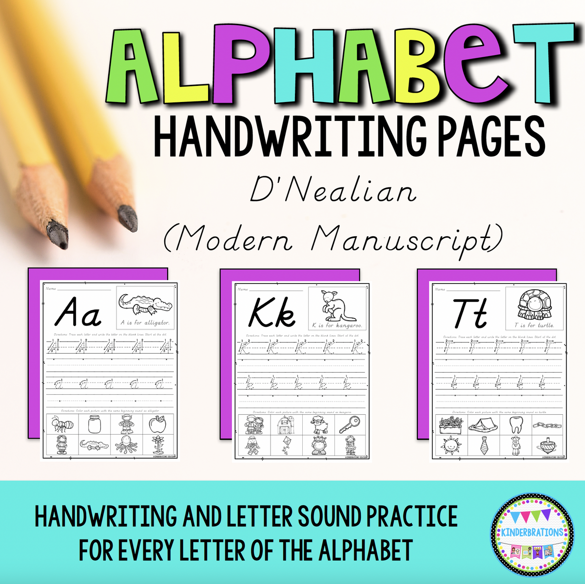 D Nealian Modern Manuscript Alphabet ABC Handwriting Practice Pages Kinderbrations D Nealian Modern Manuscript Alphabet ABC Handwriting Practice Pages Kinderbrations