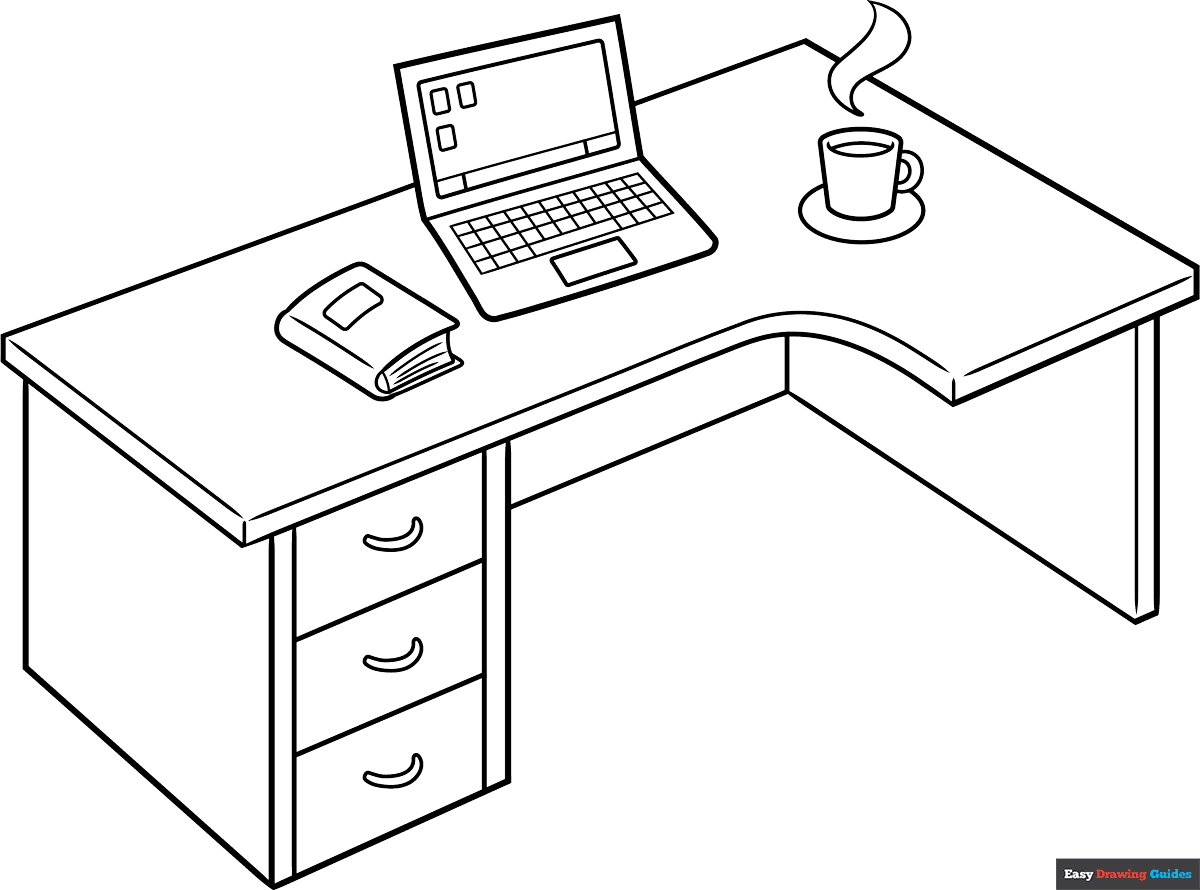 Desk Coloring Page Easy Drawing Guides Child Desk Coloring Stock Illustrations 395 Child Desk Coloring Stock Illustrations Vectors Clipart Dreamstime