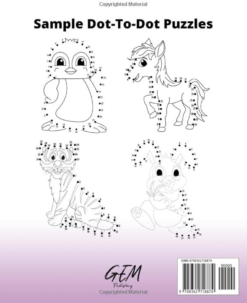 Dot To Dot Book For Kids Ages 8 12 30 Uniquely Animal Connect The Dot Puzzles For Kids To Practice Tracing And Have Fun Coloring Dot To Dot Kids 8 12 Publishing GEM 9798362718879 Amazon Books