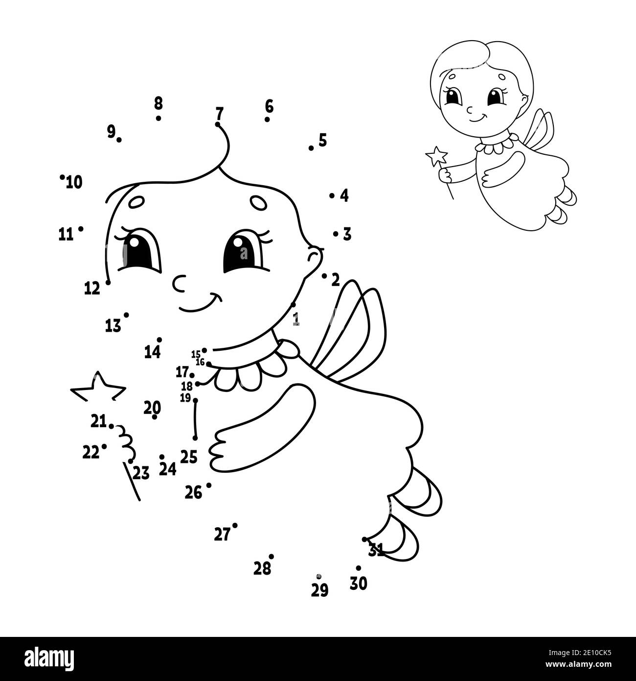 Dot To Dot Draw A Line Handwriting Practice Learning Numbers For Kids Education Developing Worksheet Activity Coloring Page Game For Toddler Is Stock Vector Image Art Alamy