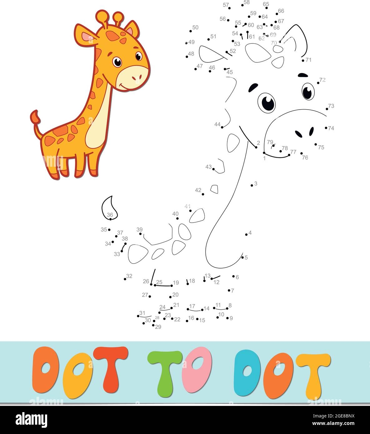 Dot To Dot Puzzle Connect Dots Game Giraffe Vector Illustration Stock Vector Image Art Alamy Dot To Dot Puzzle Connect Dots Game Giraffe Vector Illustration Stock Vector Image Art Alamy