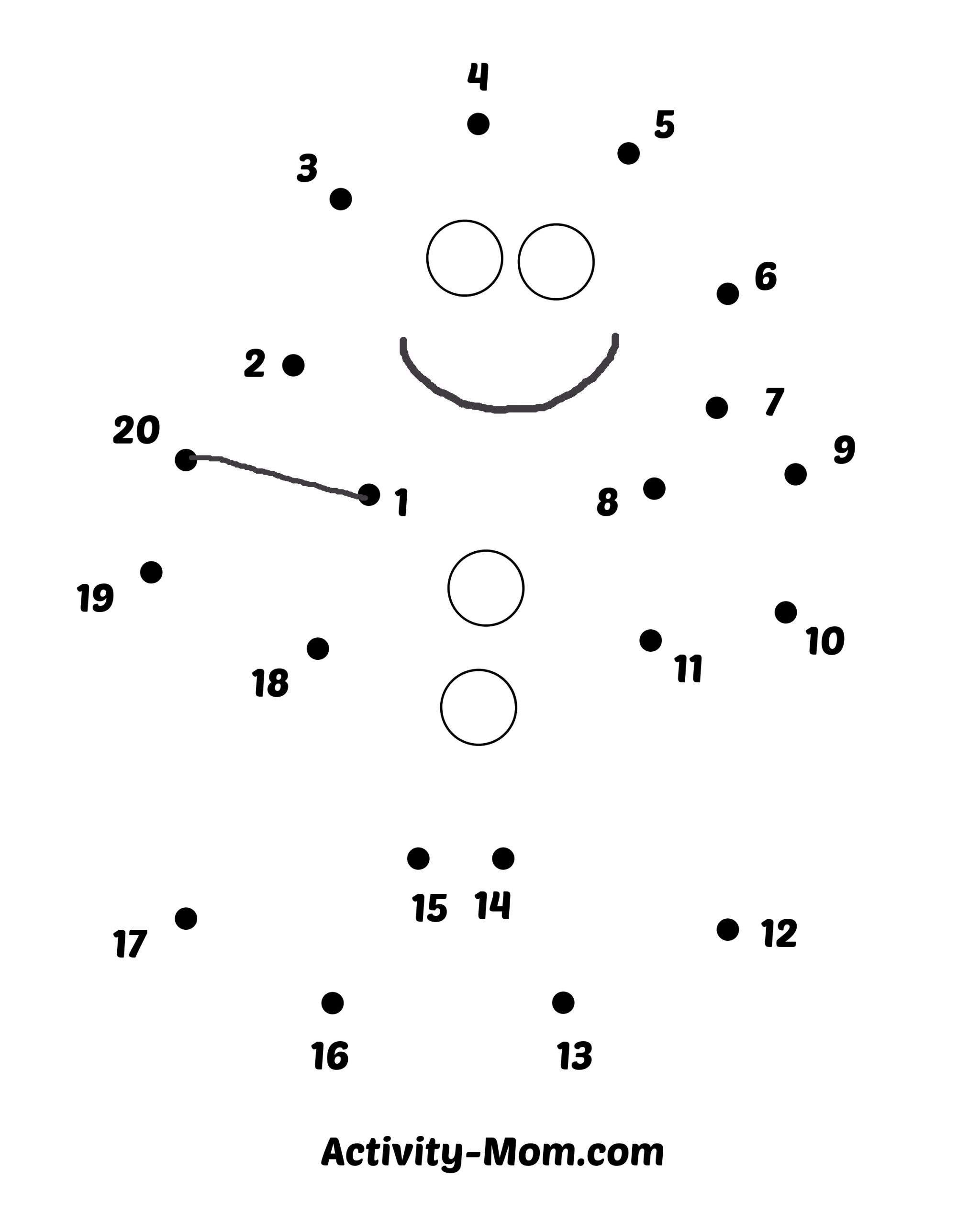Dot To Dot Worksheets Numbers 1 To 20 Free Printable The Activity Mom