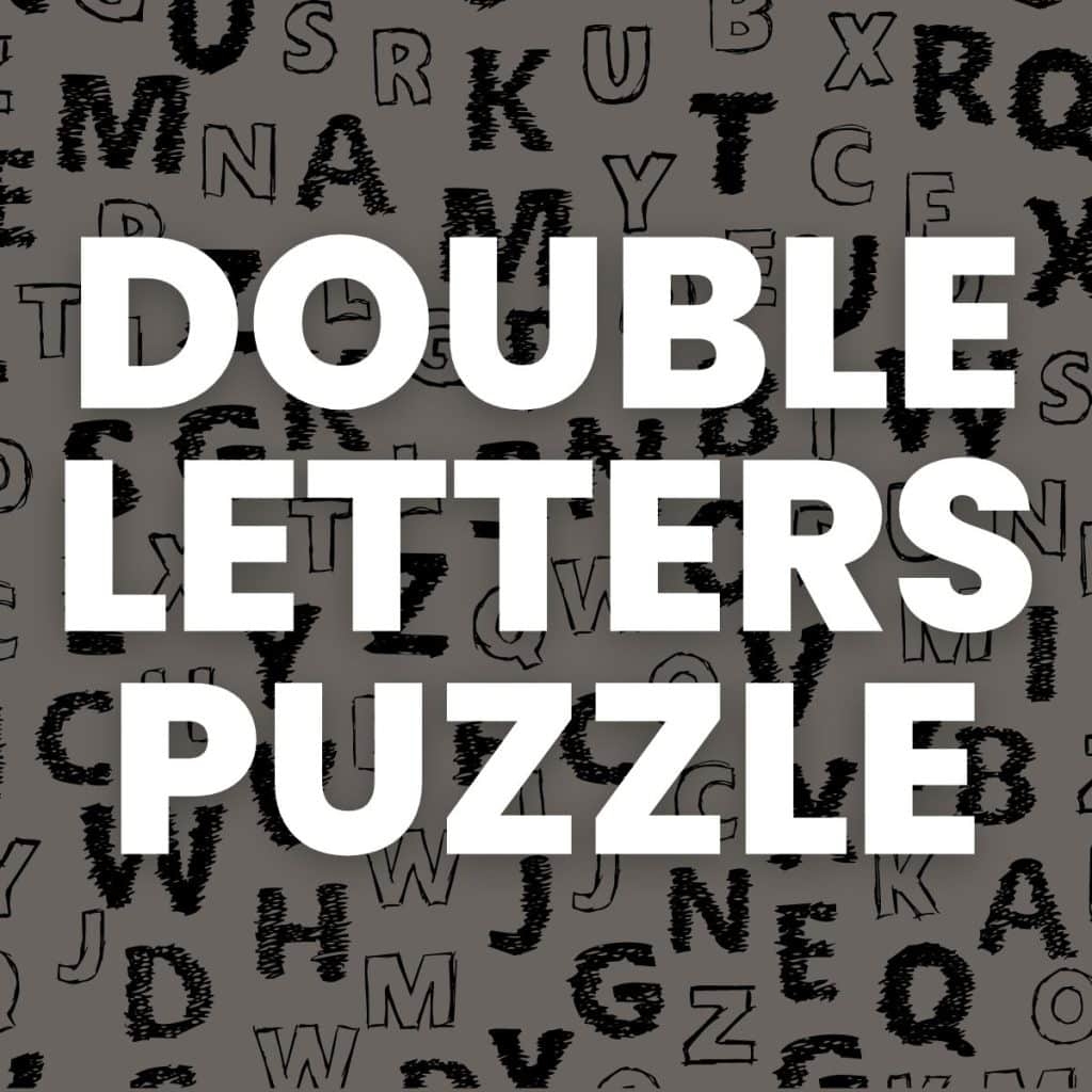 Double Letters Puzzles Math Love