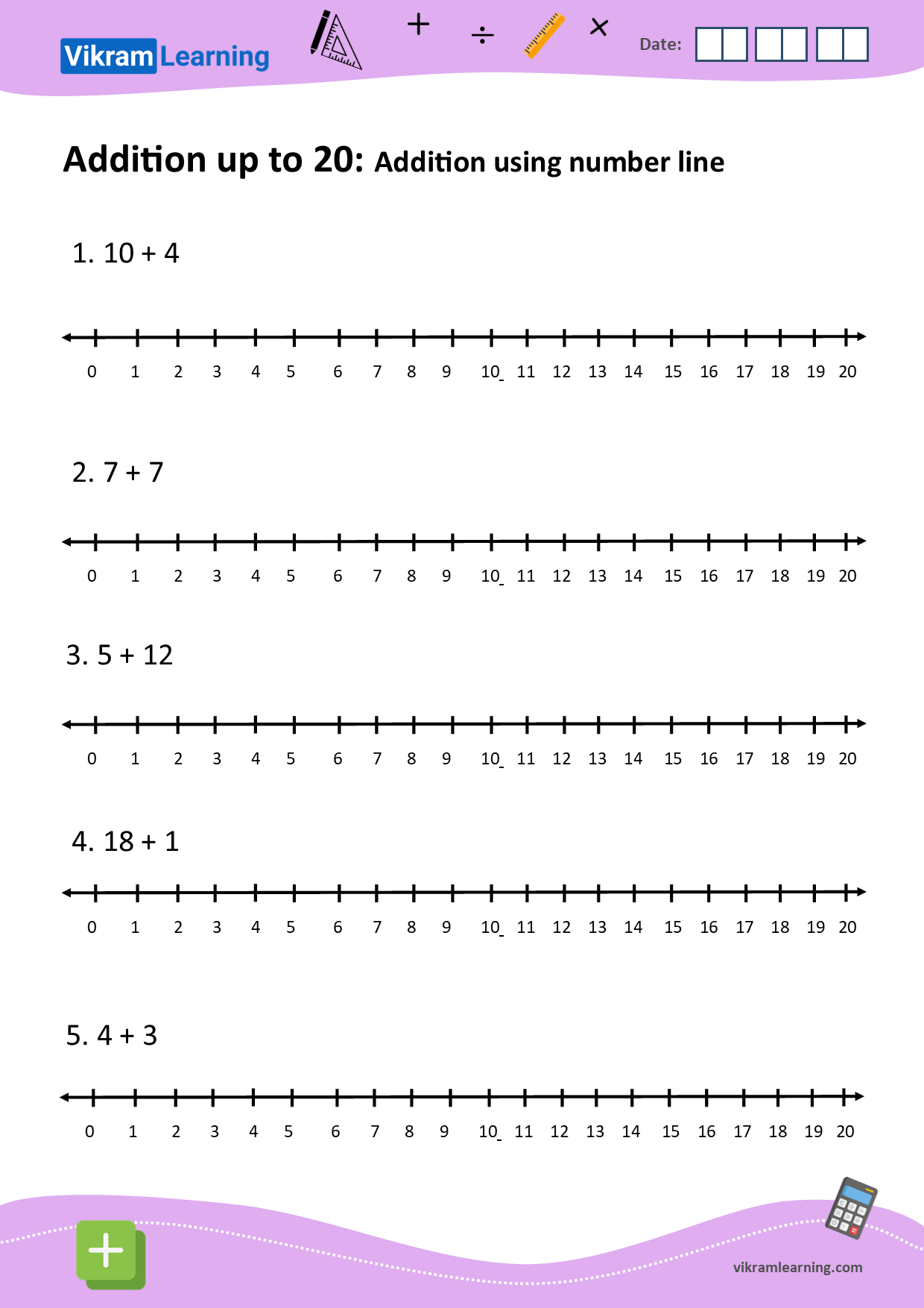 Number Line Addition Worksheets Free Teach Prints