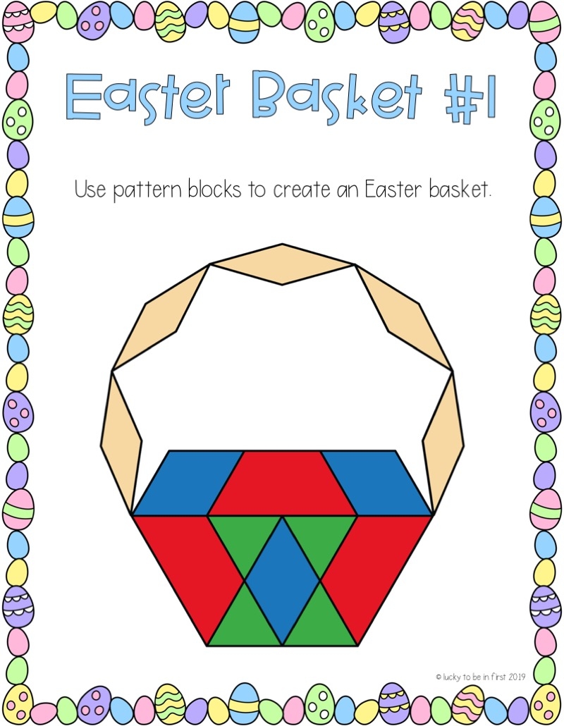 Easter Pattern Block Mats Mini Book Fun Easter Games For Students