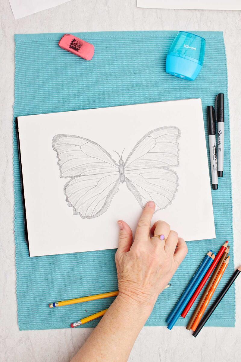 Easy Butterfly Drawing 2 Ways Welcome To Nana S