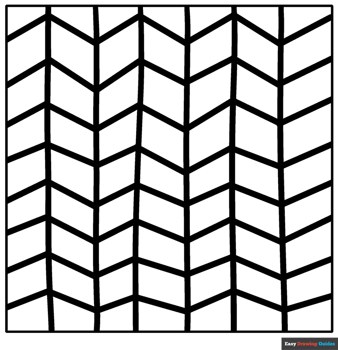 Easy Pattern Coloring Pages 55 Printable Sheets