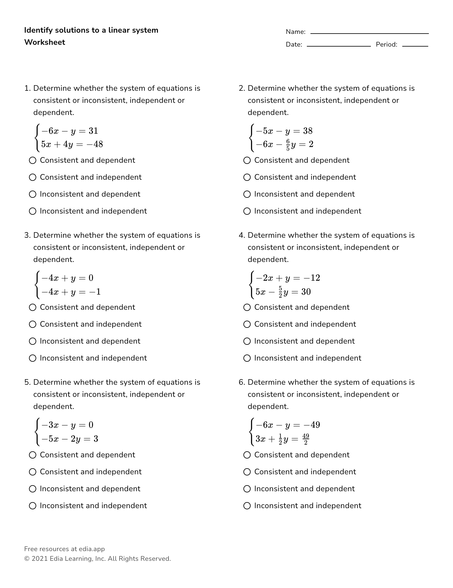 Differential Equations Worksheet Practice Problems And Solutions