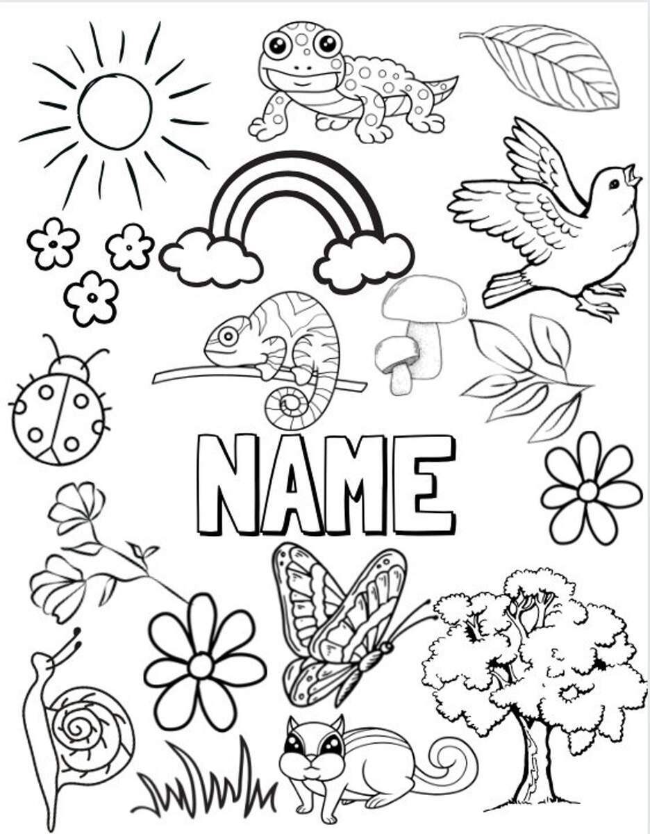 Custom Coloring Page From Your Name Sarah Renae Clark Coloring Book Artist And Designer