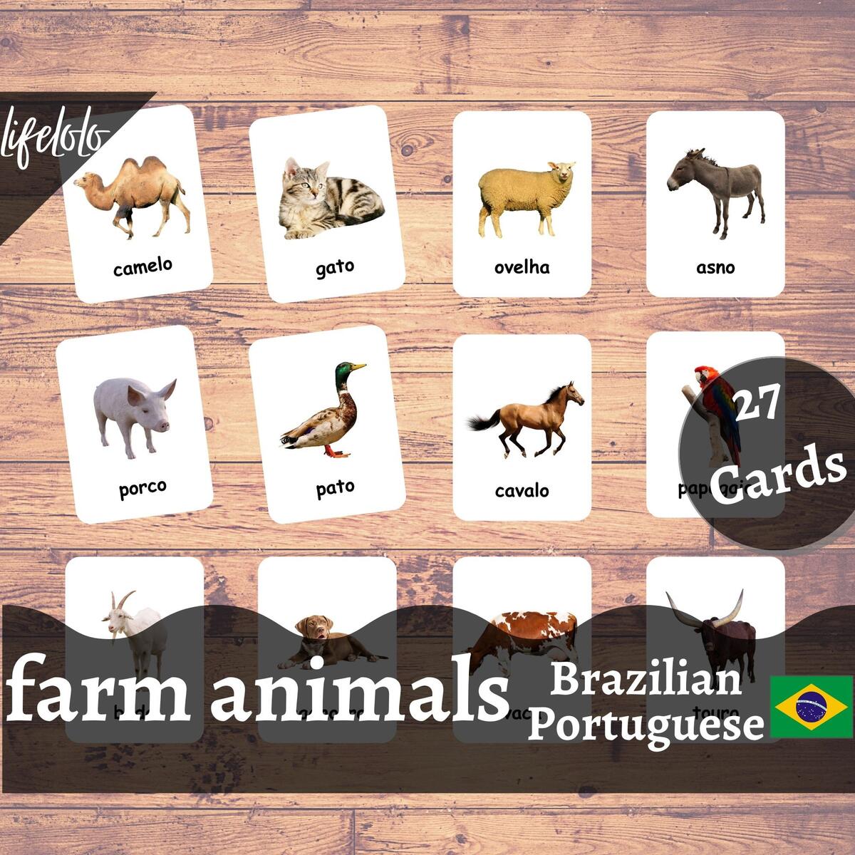 Farm Animals Brazilian PORTUGUESE English Bilingual Cards 27 Portuguese Language Cards Homeschooling Digital Download Etsy Farm Animals Brazilian PORTUGUESE English Bilingual Cards 27 Portuguese Language Cards Homeschooling Digital Download Etsy