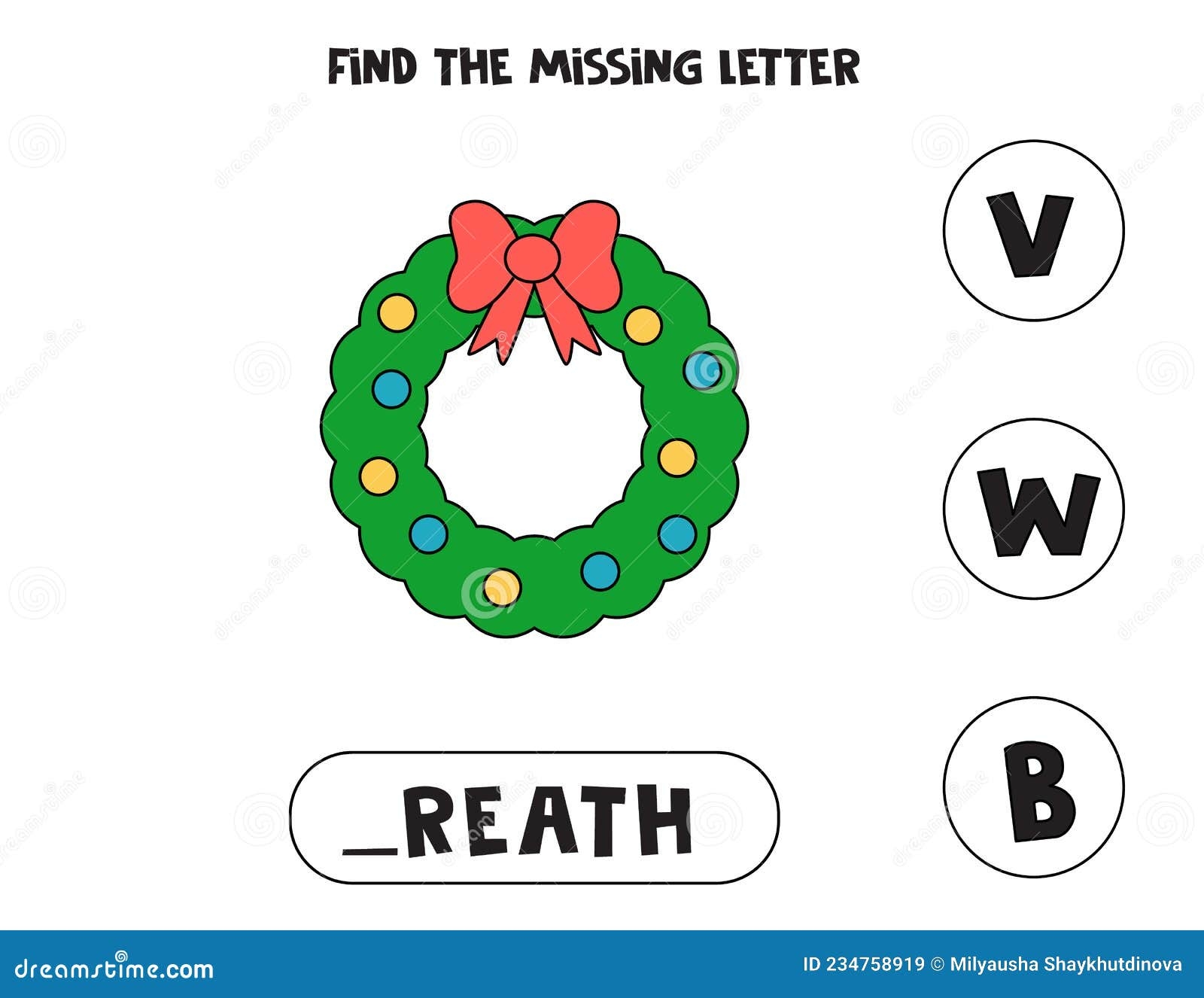 Find Missing Letter With Christmas Wreath Spelling Worksheet Stock Vector Illustration Of Word Vocabulary 234758919 Find Missing Letter With Christmas Wreath Spelling Worksheet Stock Vector Illustration Of Word Vocabulary 234758919