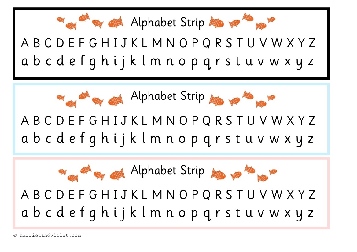 Fish Alphabet Strip Printable Teaching Resources Print Play Learn Fish Alphabet Strip Printable Teaching Resources Print Play Learn