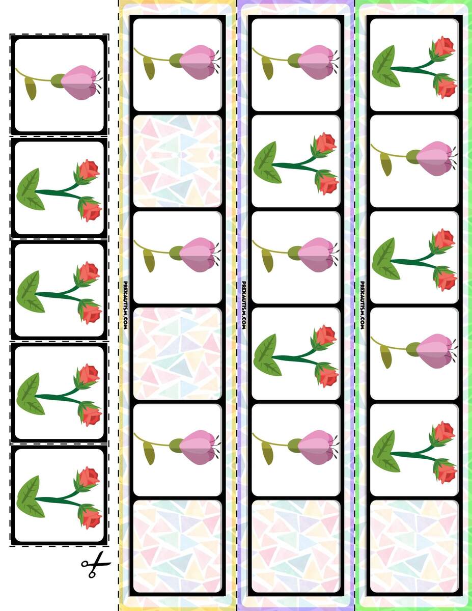 Flowers AB Pattern Cards 30 Cards By PreKautism TPT Flowers AB Pattern Cards 30 Cards By PreKautism TPT