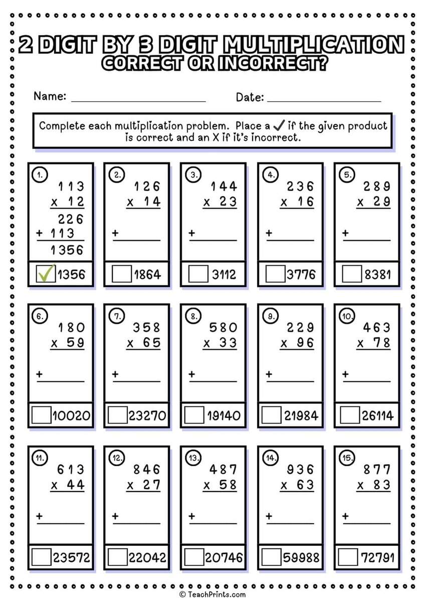 Free 2 Digit By 3 Digit Multiplication Worksheets Teach Prints Free 2 Digit By 3 Digit Multiplication Worksheets Teach Prints