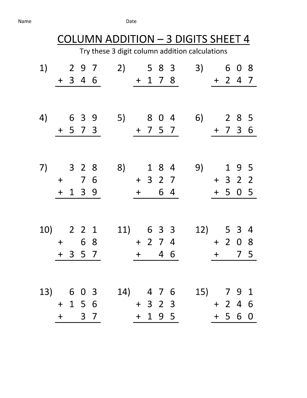 Free Addition Worksheets Adding 5 50 Questions Fun And Engaging 1st Grade PDF Worksheets Cazoom Math