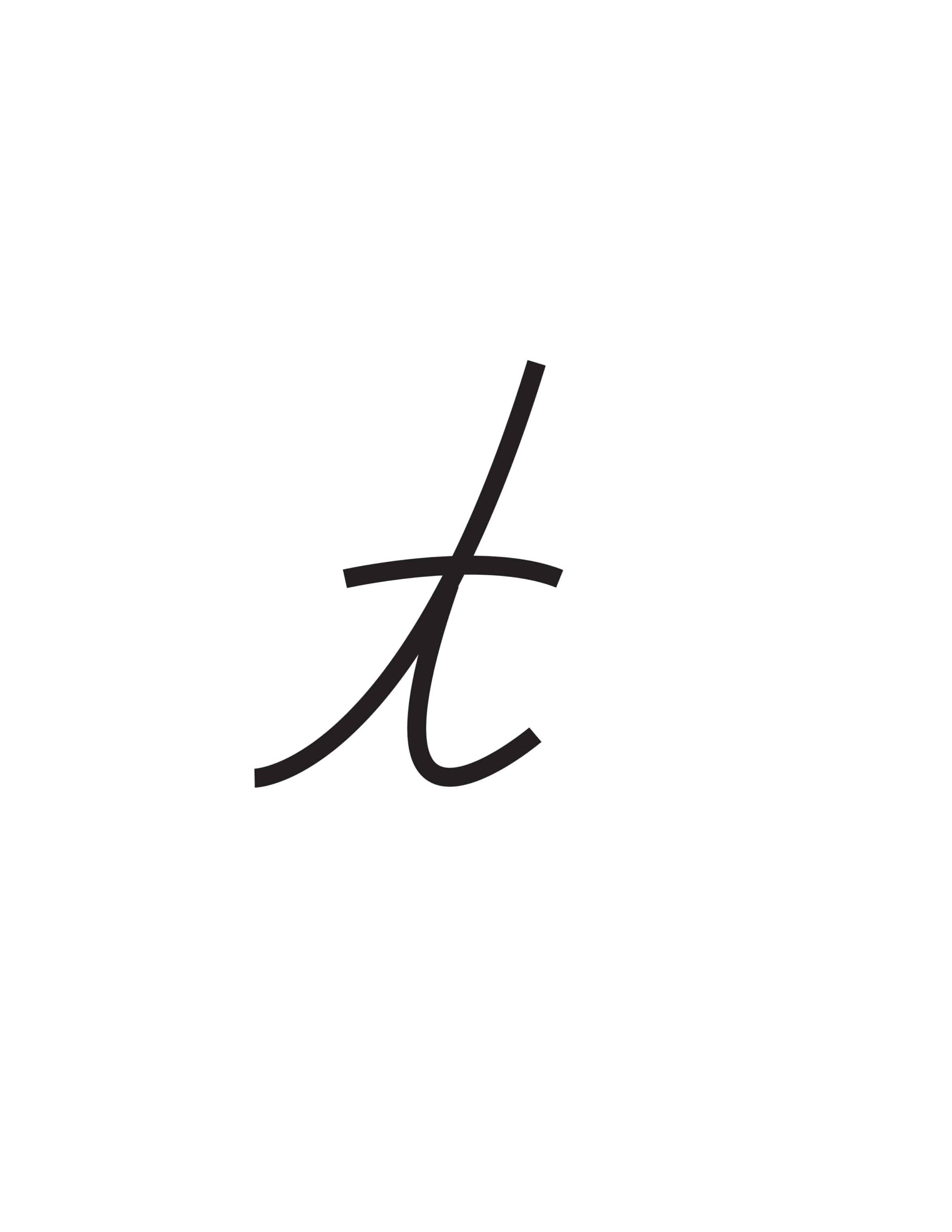 Free Cursive Letters Printable Lowercase T
