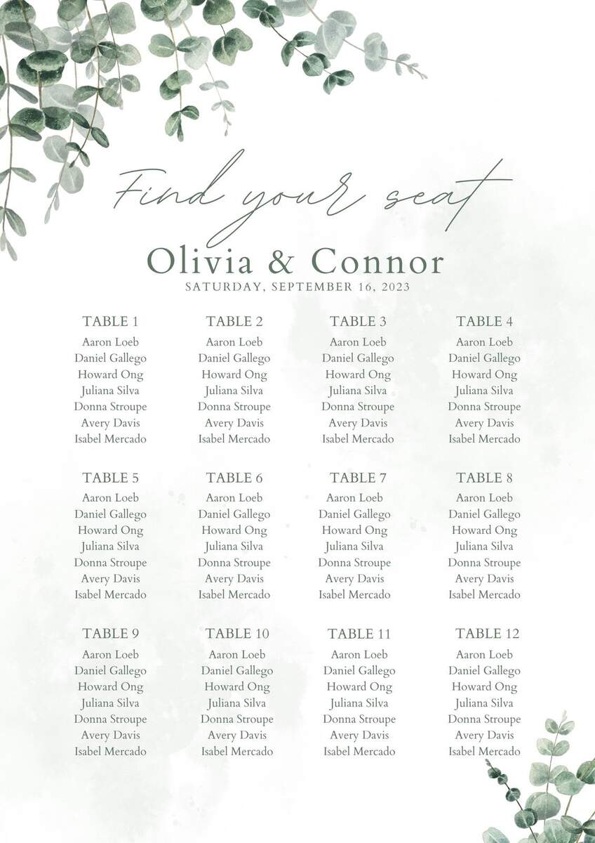Teacher S Classroom Seating Chart Printable PDF Etsy