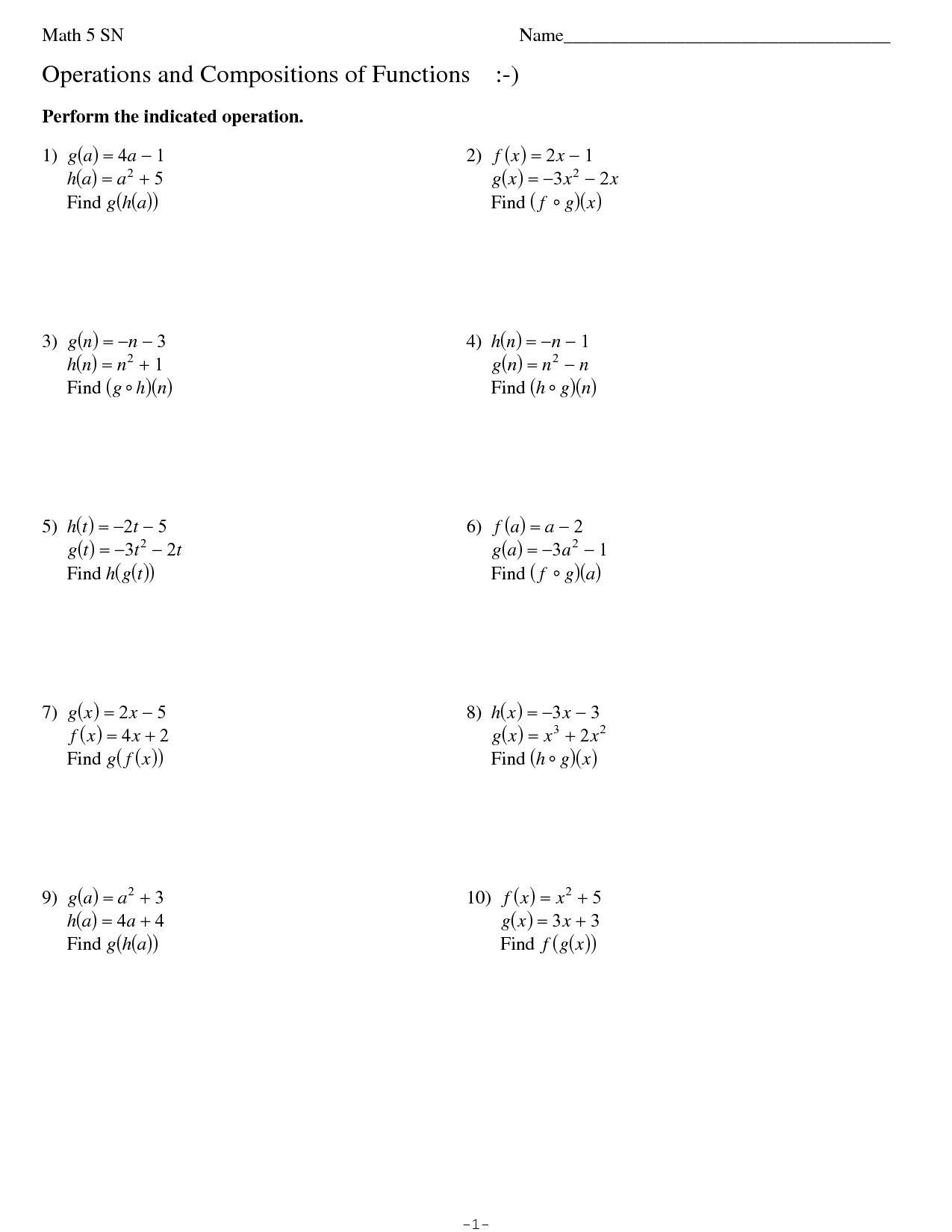 Free Function Operations And Composition Worksheet Download Free Function Operations And Composition Worksheet Png Images Free Worksheets On Clipart Library