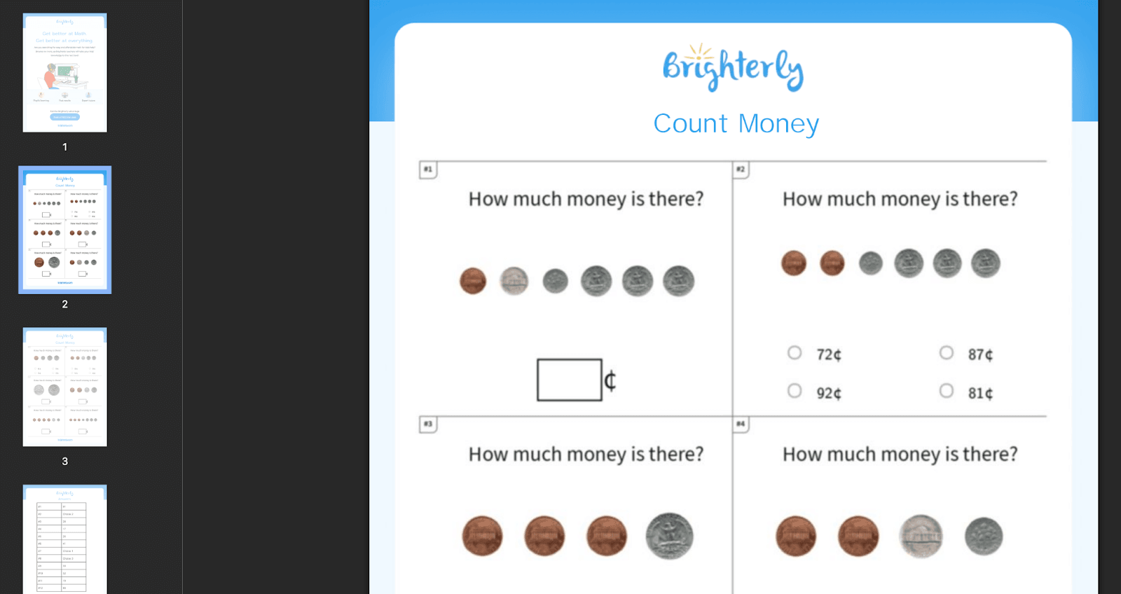 Free Printable Garden Theme Adding Money Activity
