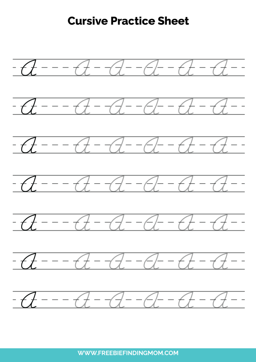 Free Printable Cursive Alphabet Practice Sheets Capital M