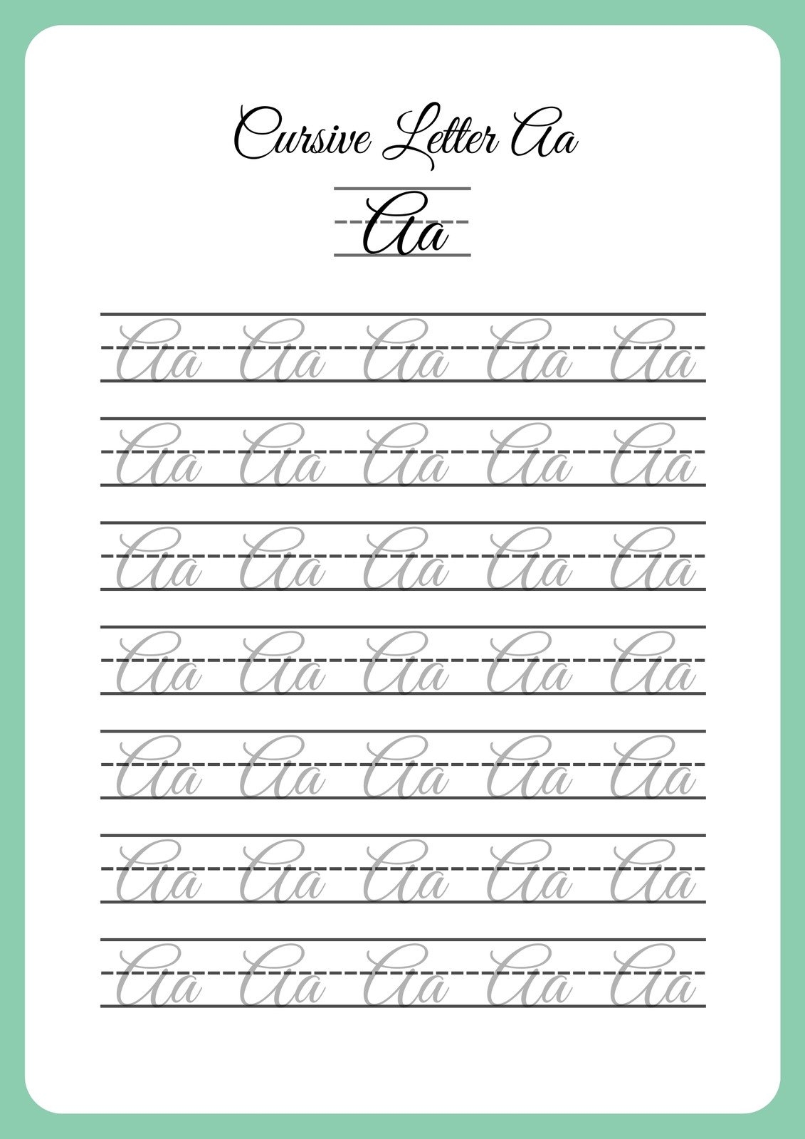 What Method Of Cursive Handwriting Was I Taught In 1959 1960 Auxiliary Memory