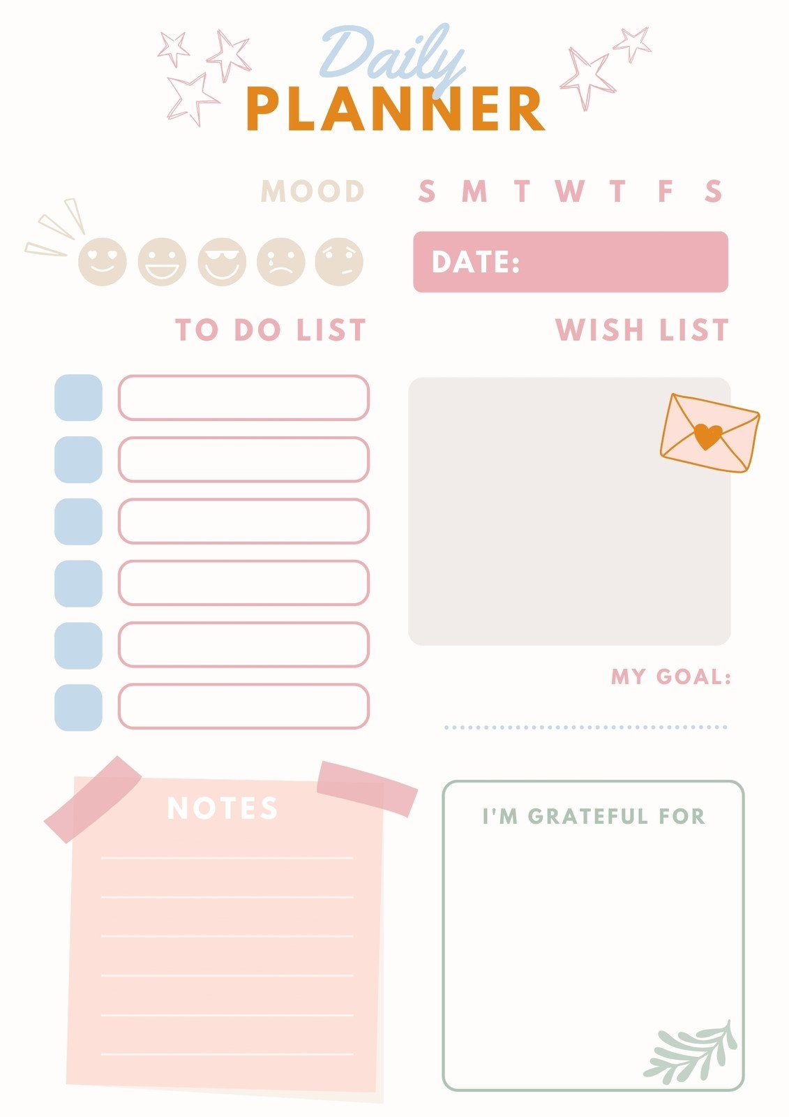 Free Printable Cute Planner Templates To Edit Online Canva Free Printable Cute Planner Templates To Edit Online Canva