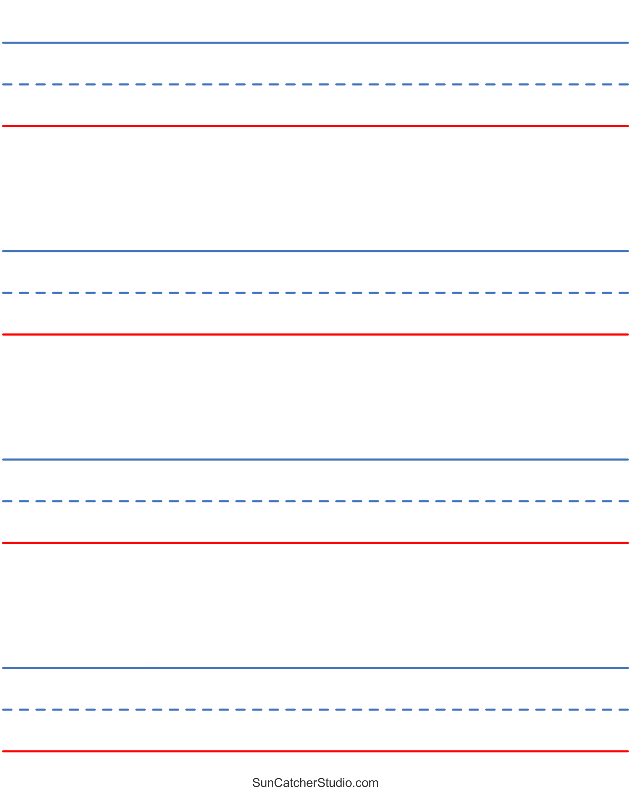 Handwriting Sheets Printable 3 Lined Paper