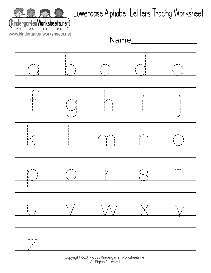 26 Alphabet Beginning Sounds Letter Tracing Worksheets