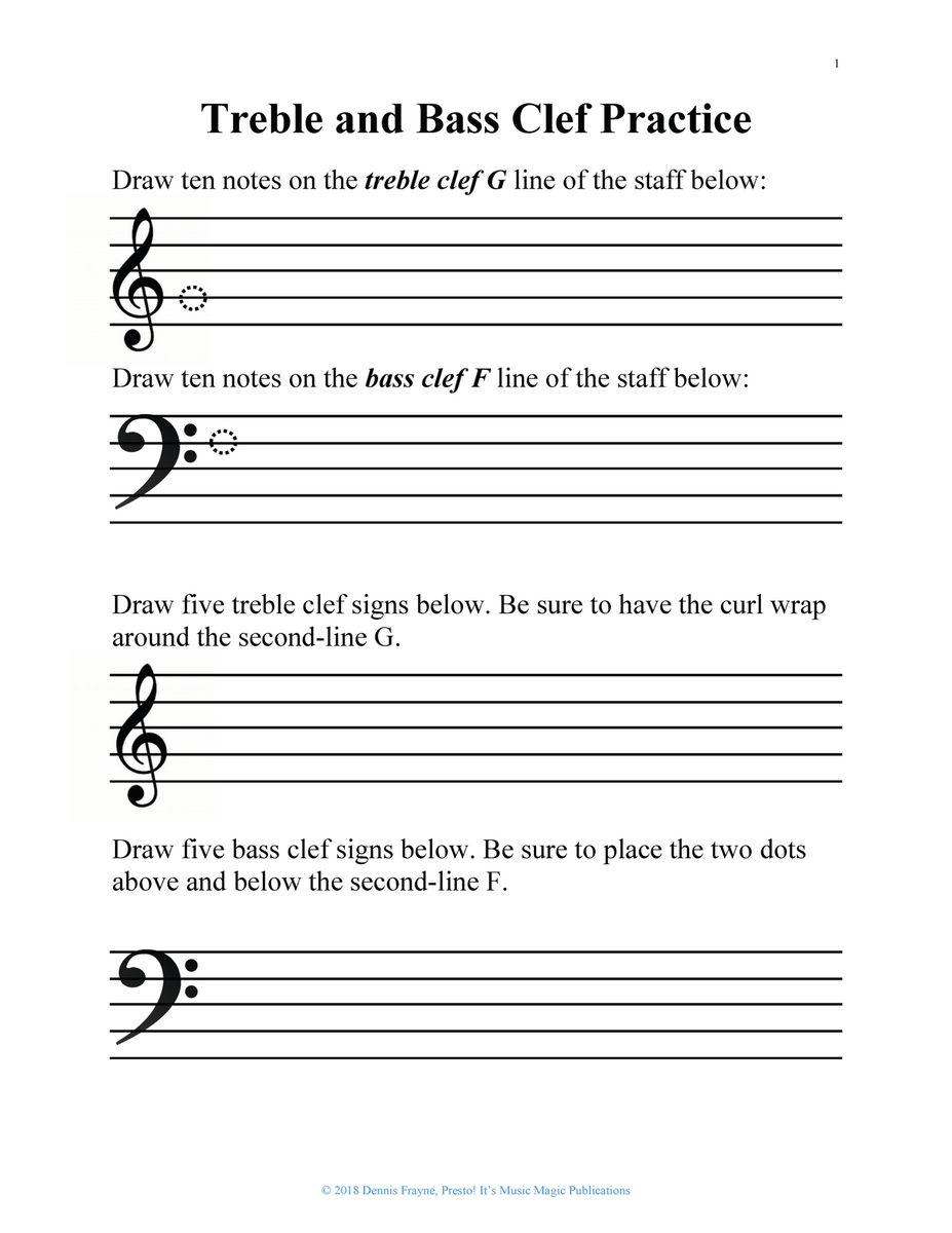 FREE Printable Music Note Naming Worksheets Presto Its Music Worksheets Library