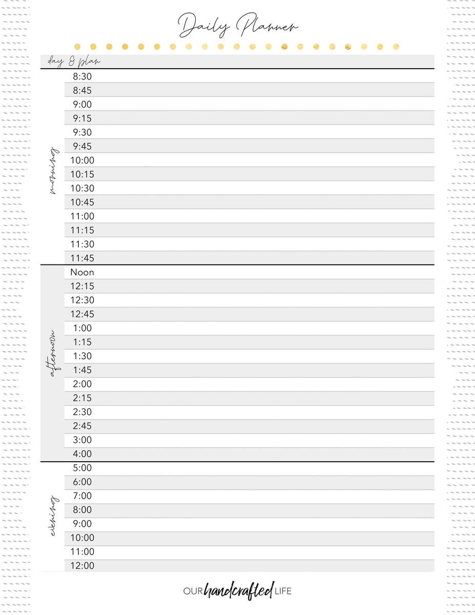 Free Printable Planner Pages Our Handcrafted Life