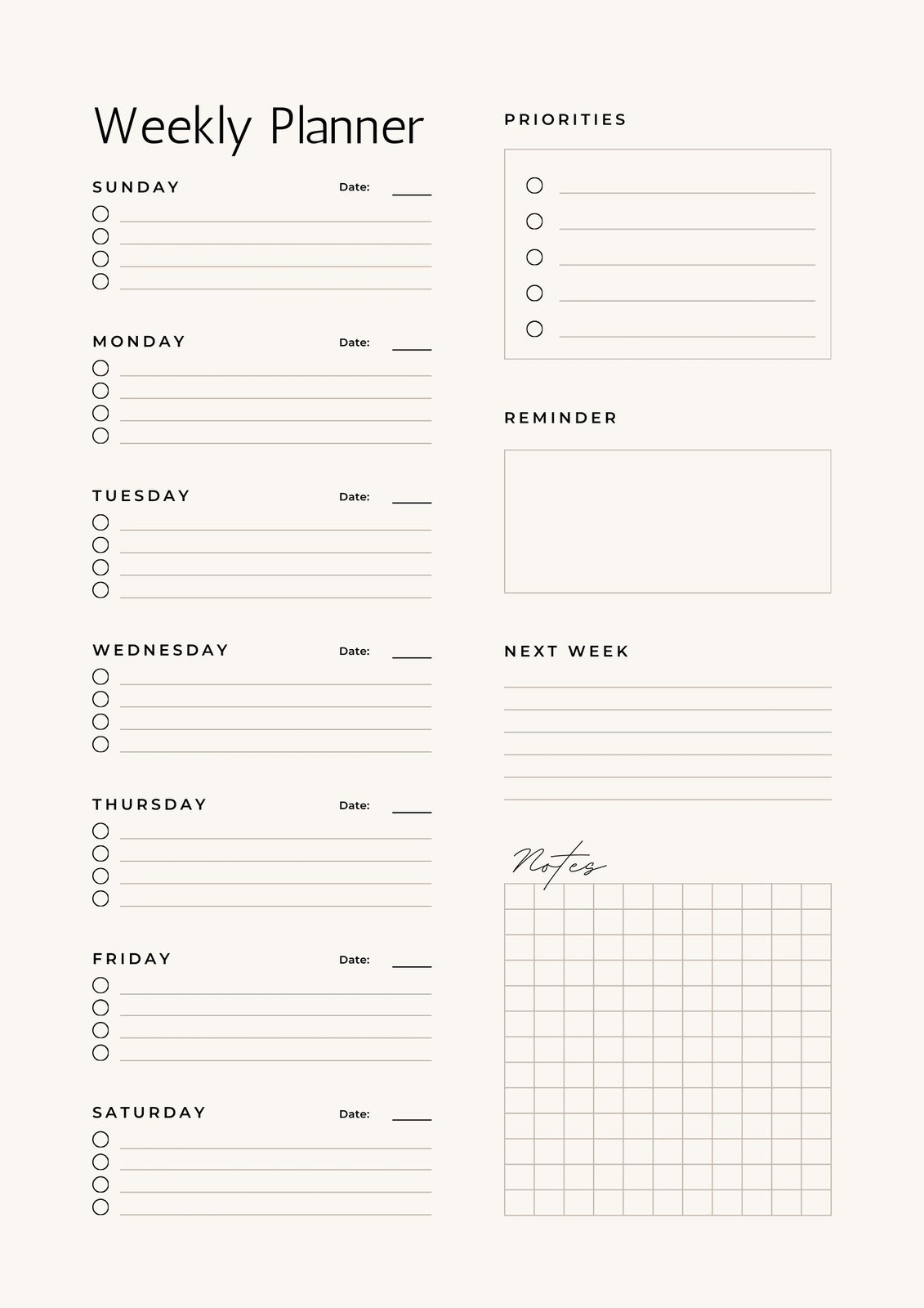 Free Printable Planner Templates To Customize Canva Free Printable Planner Templates To Customize Canva