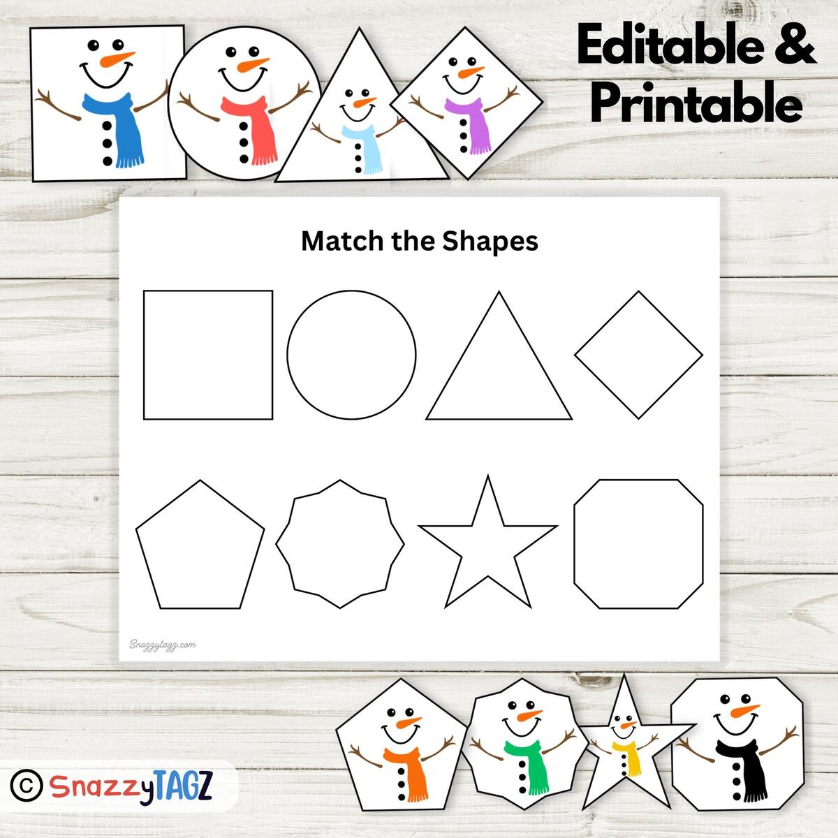 Free Snowman 2D Shapes Matching Activity For Kids Winter Busy Book File Folder Games Made By Teachers Free Snowman 2D Shapes Matching Activity For Kids Winter Busy Book File Folder Games Made By Teachers