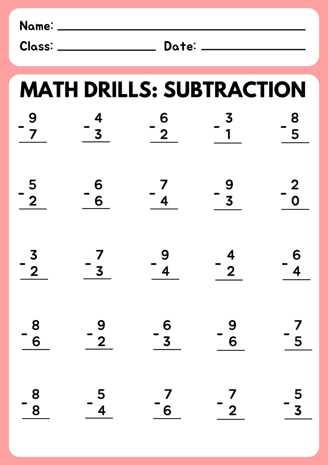 Two Digit Subtraction Worksheets Printable Math Drills Free Printables Lettering SVG Files Tools Apps