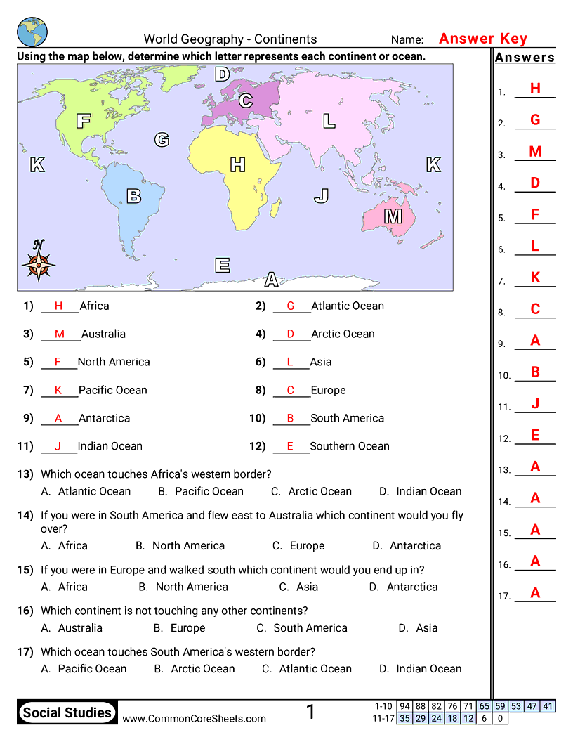 Geography Worksheets Geography Worksheets