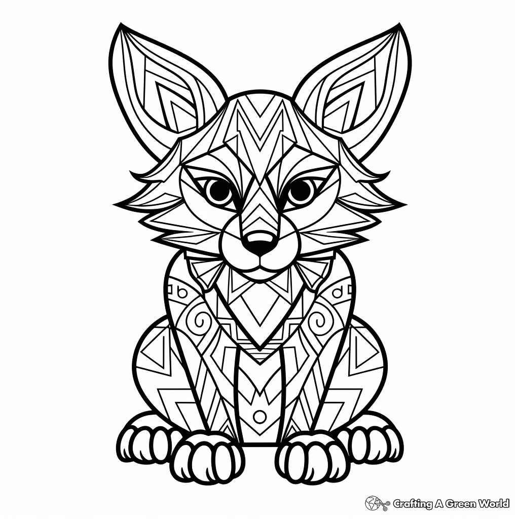 Geometric Animal Coloring Pages Free Printable