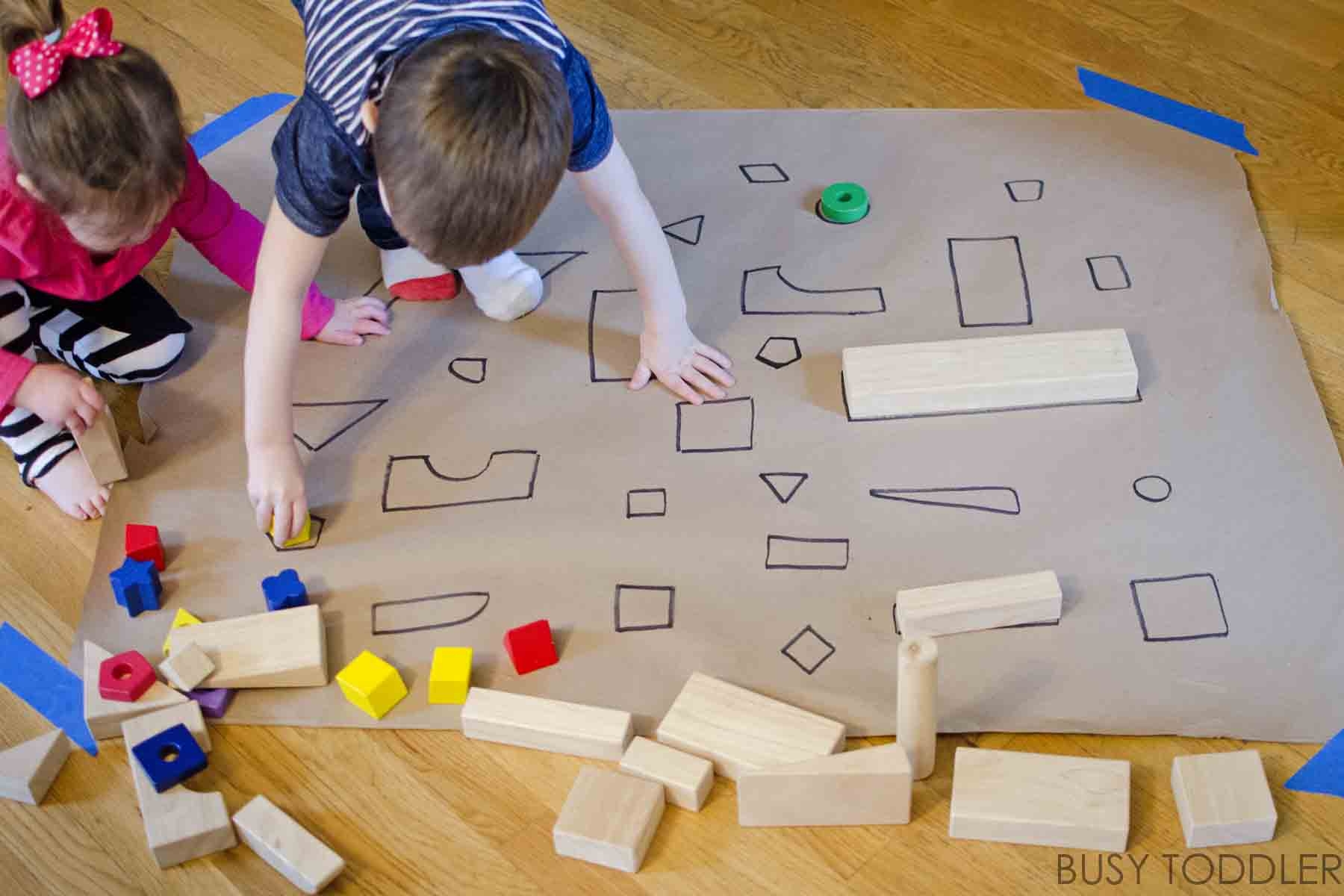 Giant Shape Match Activity Busy Toddler Free Matching Shapes Worksheets By Storyboard That