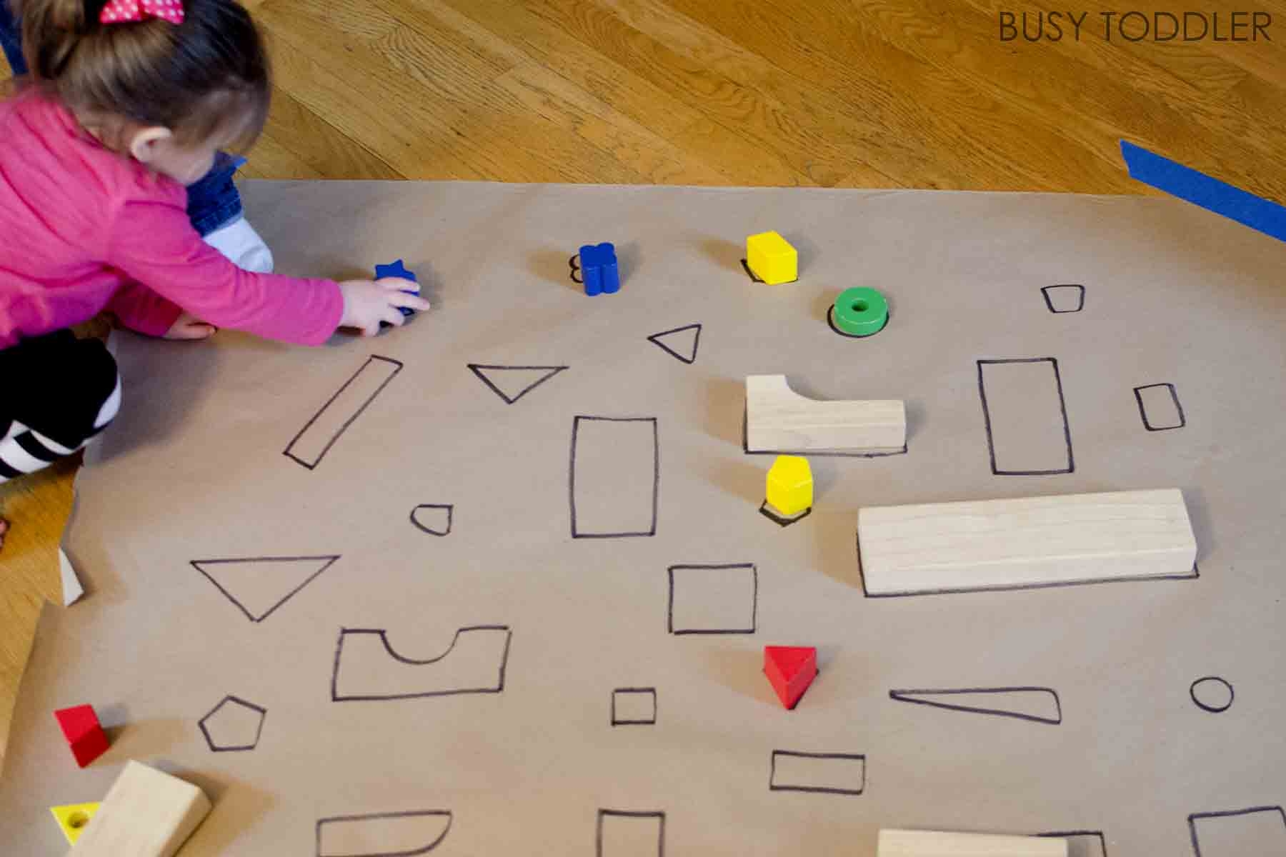 Giant Shape Match Activity Busy Toddler Giant Shape Match Activity Busy Toddler