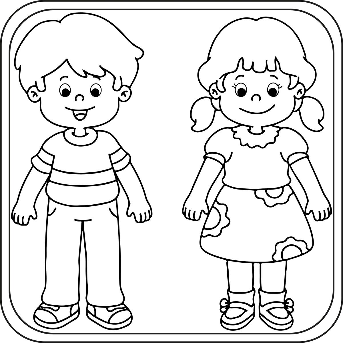 Girls And Boys Coloring Pages Preschool Kindergarten First Grade Made By Teachers